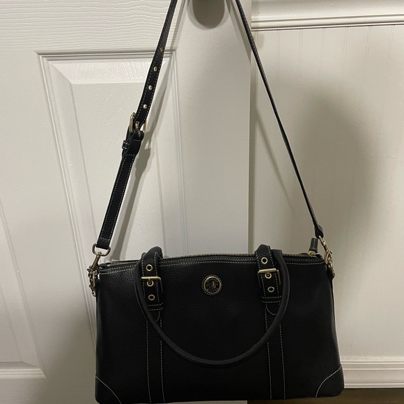 Dooney & Bourke Black Satchel with Structured Design and Adjustable Strap - Picture 3 of 5